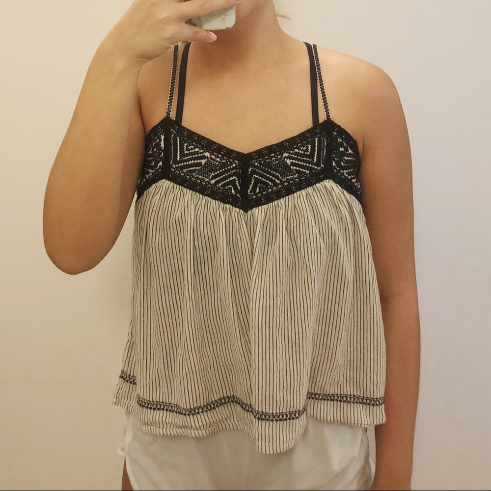 American Eagle Striped Flowwy Tank Top